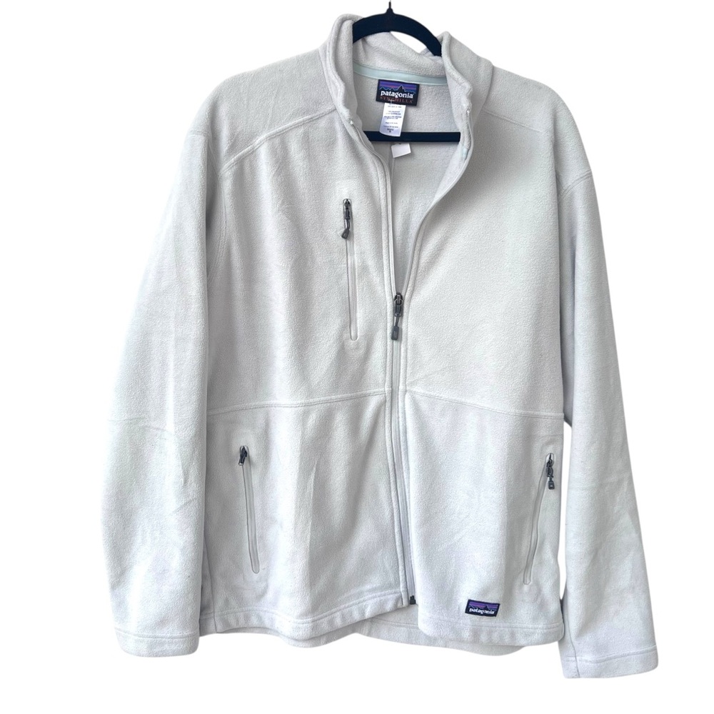 Patagonia Synchilla fleece pale blue jacket Medium m mens